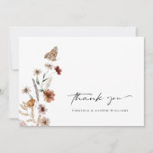 White Boho Wedding Bedankt (Voorkant)