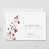 White Boho Wedding Bedankt (Achterkant)