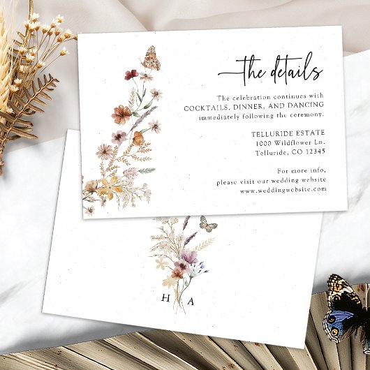 White Boho Wedding Enclosure Kaart