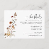 White Boho Wedding Enclosure Kaart (Voorkant)