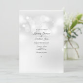 White Bokeh bruiloft Kaart (Staand voorkant)