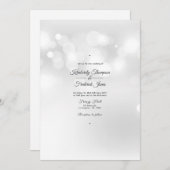 White Bokeh bruiloft Kaart (Voorkant / Achterkant)