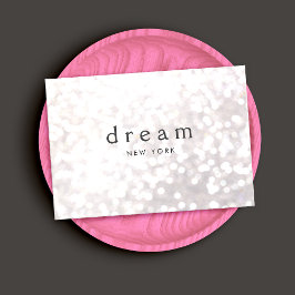 White Bokeh Glitter Modern Event Planner Visitekaartje