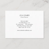 White Bokeh Glitter Modern Event Planner Visitekaartje (Achterkant)