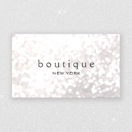 White Bokeh Glitter Modern Mode & Beauty Visitekaartje