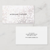 White Bokeh Glitter Salon Visitekaartje (Voorkant / Achterkant)