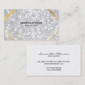White Bokeh Gold Accents Visitekaartje (Voorkant / Achterkant)