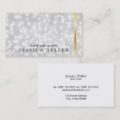 White Bokeh Gold Bar Visitekaartje (Voorkant / Achterkant)