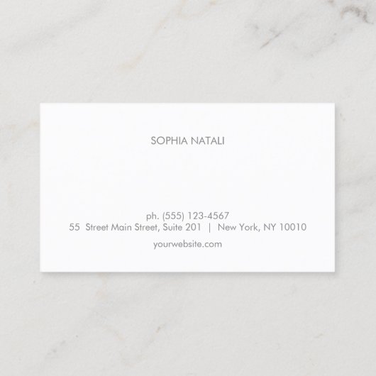 White Bokeh Gold Sequin Haarsalon Afspraak Afsprakenkaartje (Achterkant)