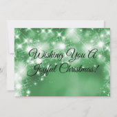 White Bokeh Green - kerstfoto Feestdagenkaart (Achterkant)