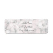 White Bokeh Light Elegant Glam Invitation Etiket (Voorkant)