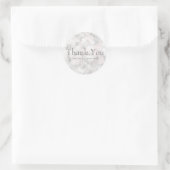 White Bokeh Lights Elegant Glam Wedding Favor Ronde Sticker (Tas)