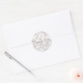 White Bokeh Lights Elegant Glam Wedding Favor Ronde Sticker (Envelop)