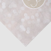 White Bokeh Lights Sparkle Monogram Letter Initiaa Tissuepapier (Detail)