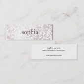 White Bokeh Makeup Artist Mini Visitekaartje (Voorkant / Achterkant)