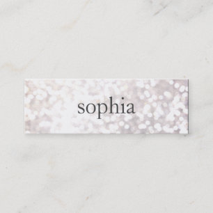 White Bokeh Makeup Artist Mini Visitekaartje