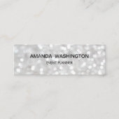 White Bokeh Mini Visitekaartje (Voorkant)