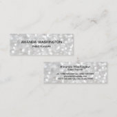 White Bokeh Mini Visitekaartje (Voorkant / Achterkant)