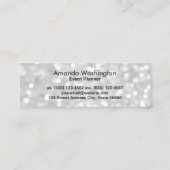 White Bokeh Mini Visitekaartje (Achterkant)