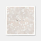 White bokeh Modern Glamor Chic Custom Party Servetten (Voorkant)