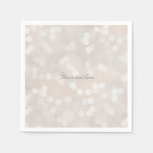 White bokeh Modern Glamor Chic Custom Party Servetten
