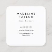 White Bokeh Vierkante Visitekaartje (Achterkant)