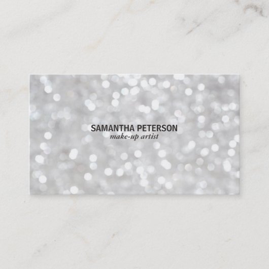 White Bokeh Visitekaartje (Voorkant)