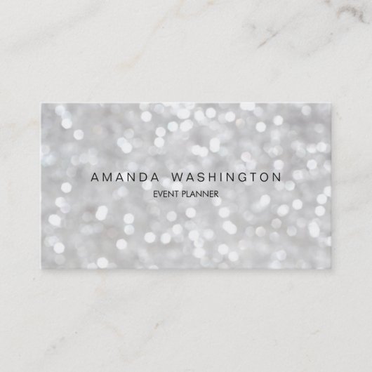 White Bokeh Visitekaartje (Voorkant)