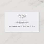 White Bokeh Wedding and Event Planner Visitekaartje (Achterkant)