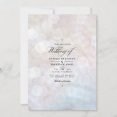 White Bokeh Wedding Uitnodiging (Voorkant)