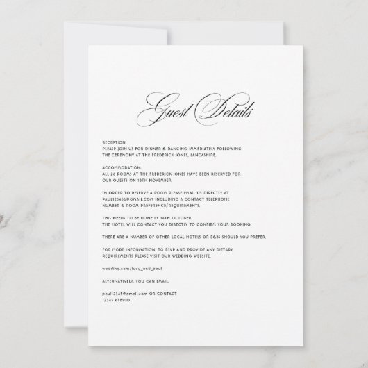 White Bokeh Wedding Uitnodiging (Achterkant)