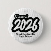 White Bold Brush Klasse van 2026 Button (Voorkant)