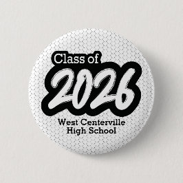White Bold Brush Klasse van 2026 Button