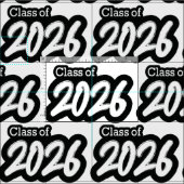White Bold Brush Klasse van 2026 Stof (Delen)