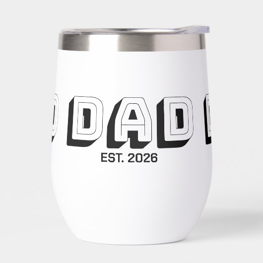 White Bold Varsity Established Dad (Links)