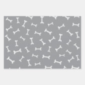 White Bones On Gray Background Custom Inpakpapier Vel (Voorkant)