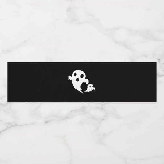 White Boo Waterfles Etiket (Enkel label)