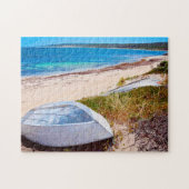 White boot Beach Blue Sky Ocean Legpuzzel (Horizontaal)