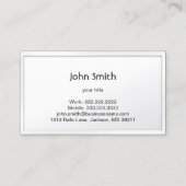 White Border Clapperboard Director Visitekaartje (Achterkant)