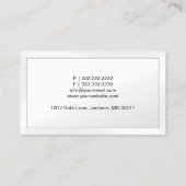 White Border Magicien voor klasscript Visitekaartje (Achterkant)