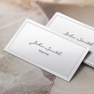 White Border Magicien voor klasscript Visitekaartje
