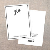 White Border Signature Ketting Bracelet Display Visitekaartje