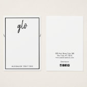 White Border Signature Ketting Bracelet Display Visitekaartje (Voorkant /achterkant)