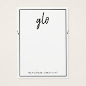 White Border Signature Ketting Bracelet Display Visitekaartje (Voorkant)