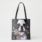 White Boston Terrier Tote Bag (Voorkant)