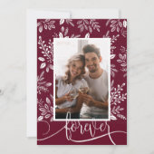 White Botanicals Photo Wedding Save The Date (Voorkant)