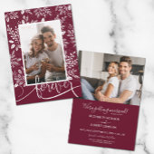 White Botanicals Photo Wedding Save The Date