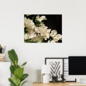 White Bougainvillea Flowers Poster (Thuiskantoor)
