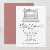 White Bounce House Balloon Garland Birthday Kaart (Voorkant / Achterkant)