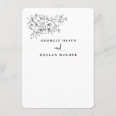 White Bouquet we doen de details van de bruiloft Informatiekaartje (Achterkant)